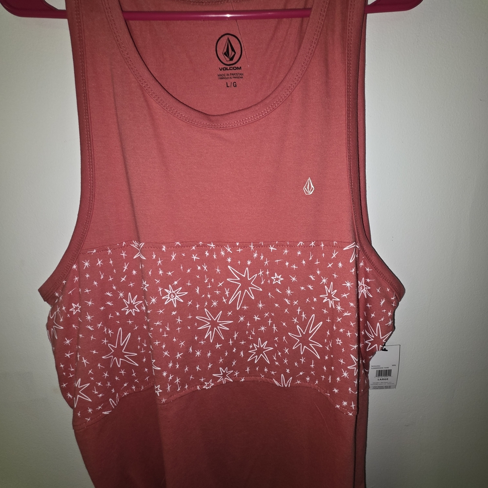 Mens Volcom Coral Star Pattern Tank Top